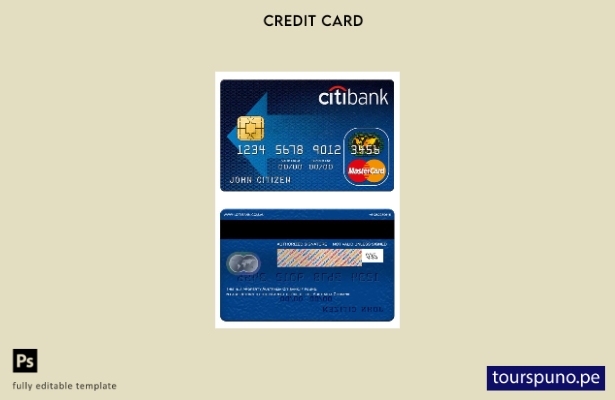 lista para imprimir plantilla de mastercard de Citibank de Australia